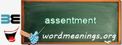 WordMeaning blackboard for assentment